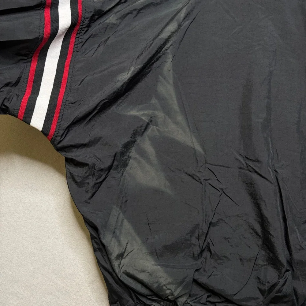 Starter Windbreaker Pullover Mens XL Black Vintage 90s V-Neck Embroidered Logo
